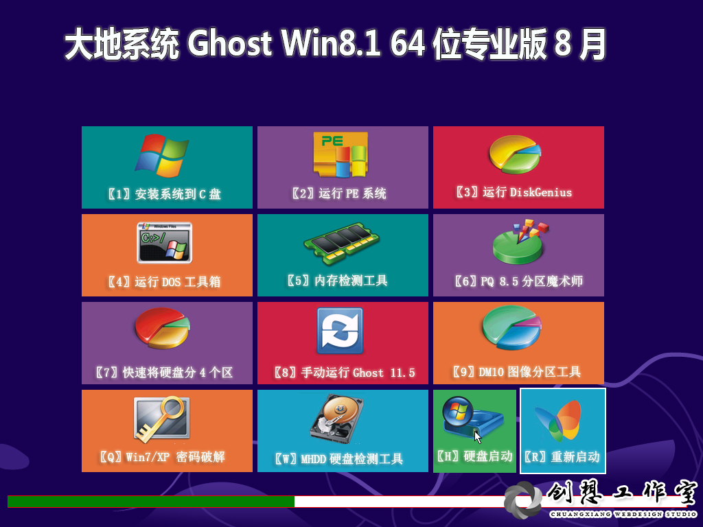 大地Win8.1系统 Ghost 64位专业版极速装机8月